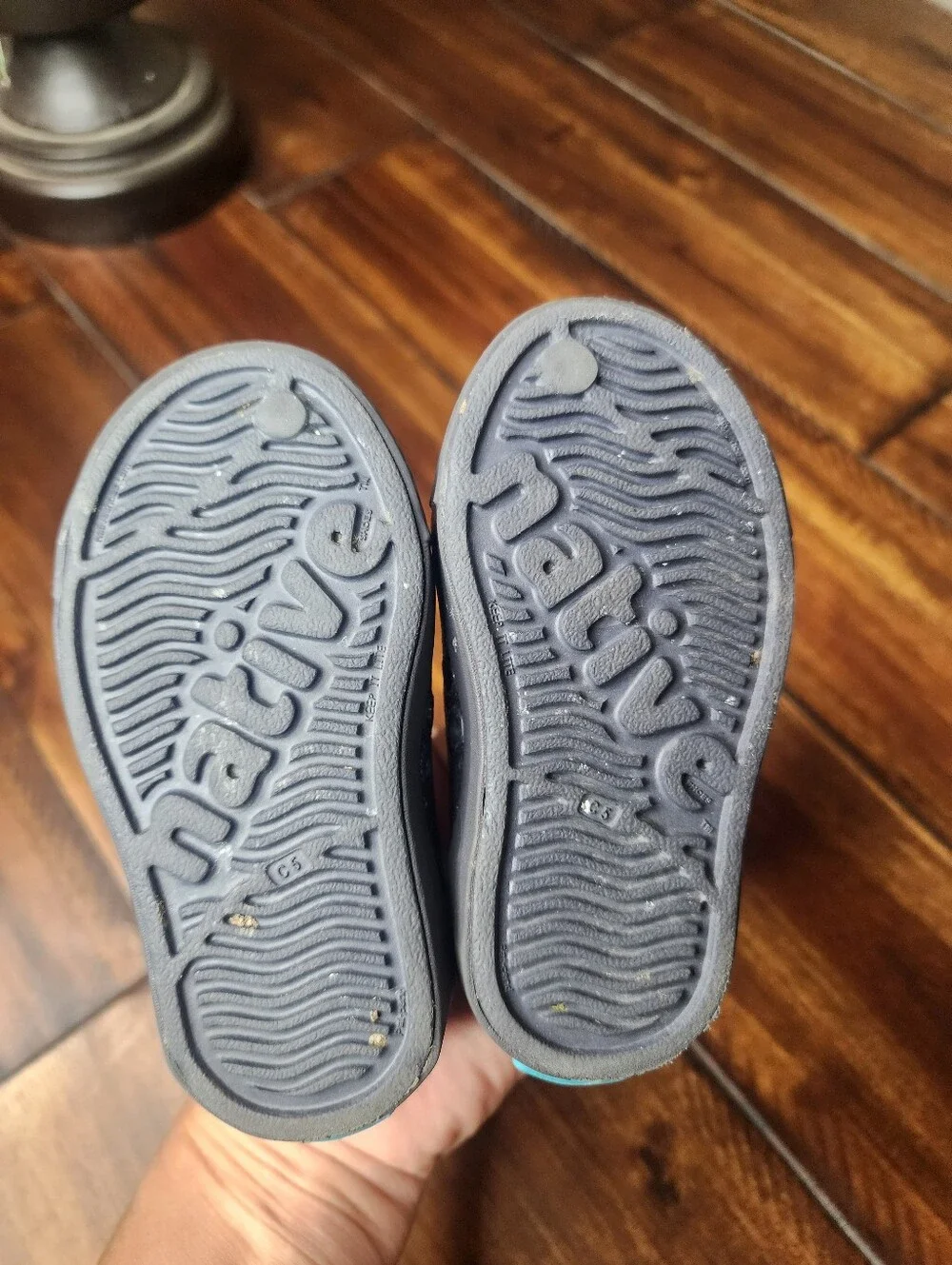 Native Shoes Kids Jefferson Bling Blue Glitter Slip On Sneakers Size 5 Toddler